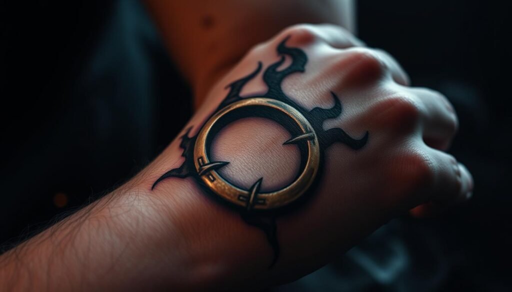 One Ring symbolism in tattoos