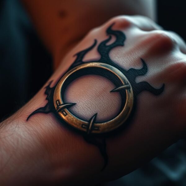 One Ring symbolism in tattoos