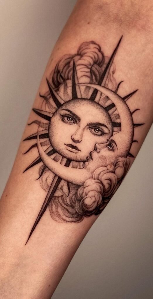 sun tattoo representation