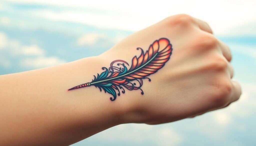 Feather tattoo meaning and freedom tattoos