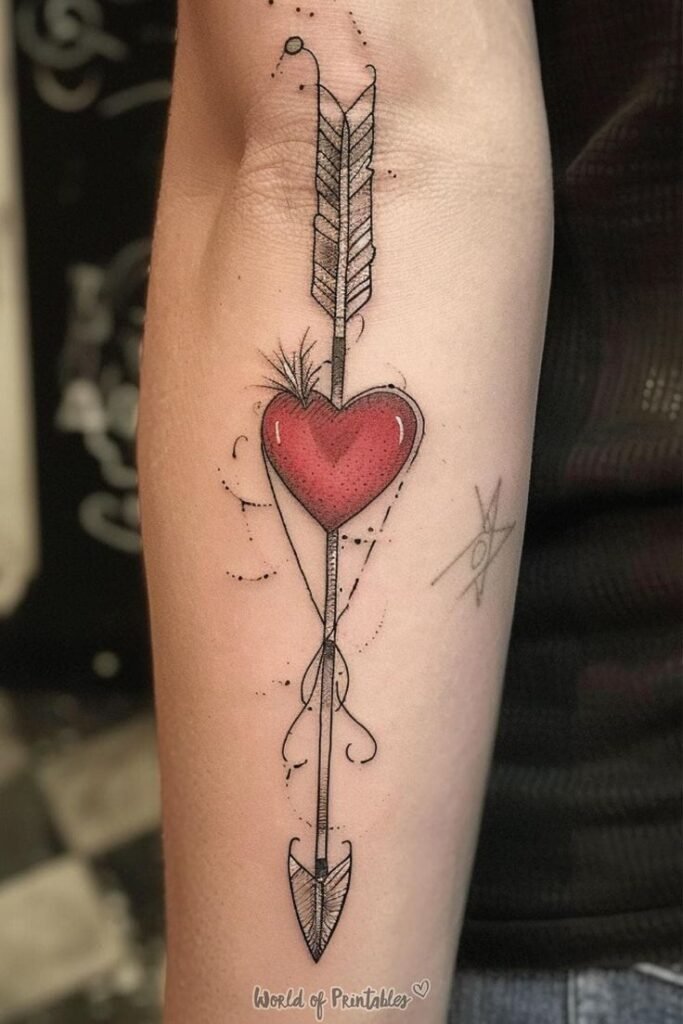 Arrow Through Heart Tattoo Meaning