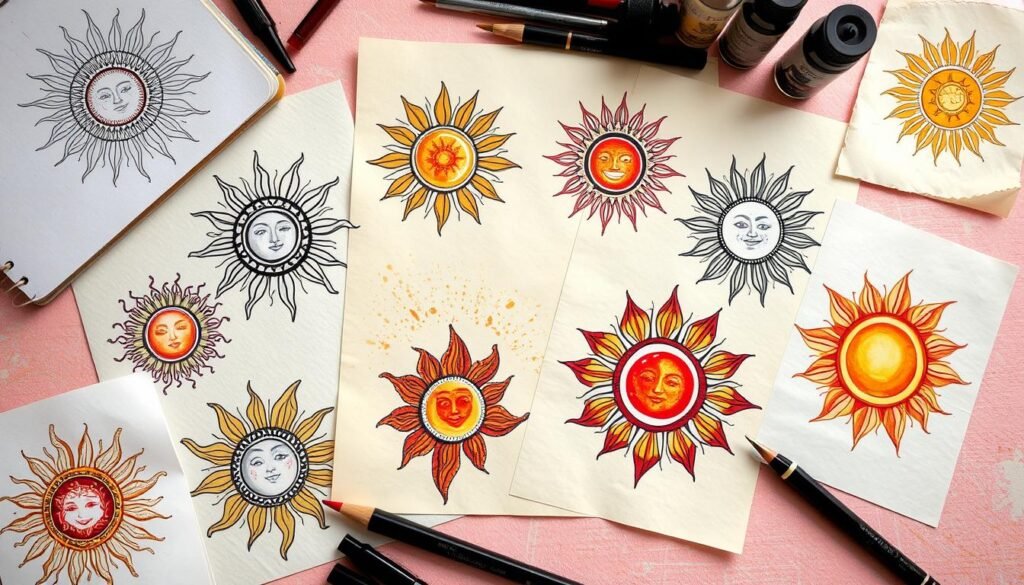 choosing sun tattoo