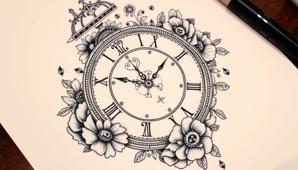 clock tattoo design ideas