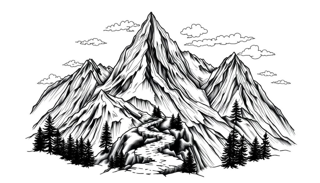 mountain tattoo representation