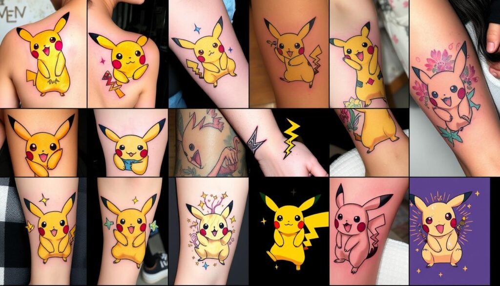 popular Pikachu tattoos