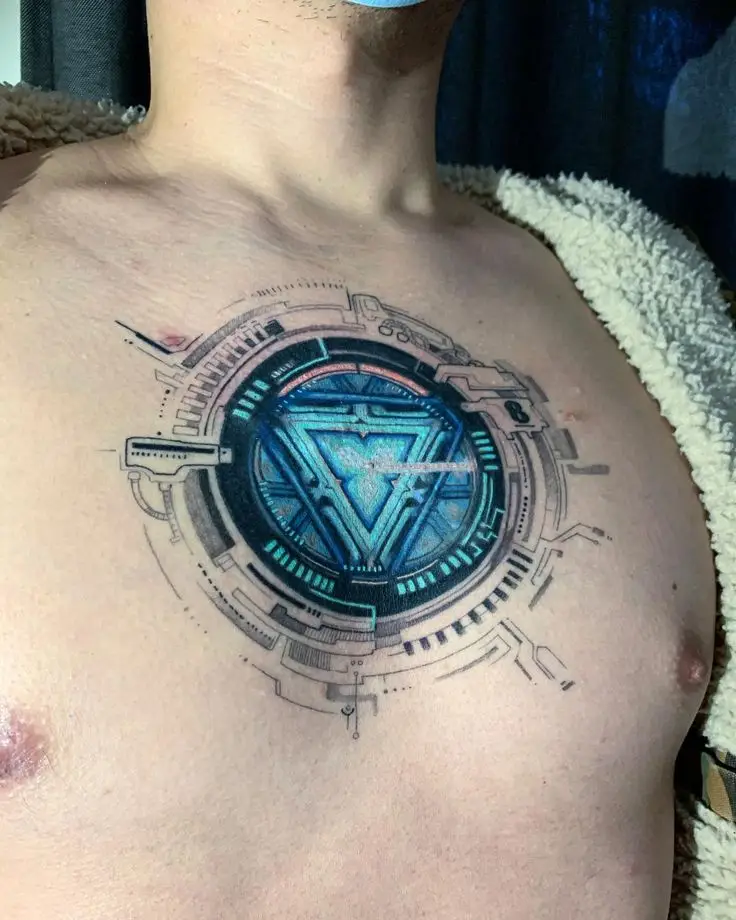 Iron Man Arc Reactor Tattoo Meaning