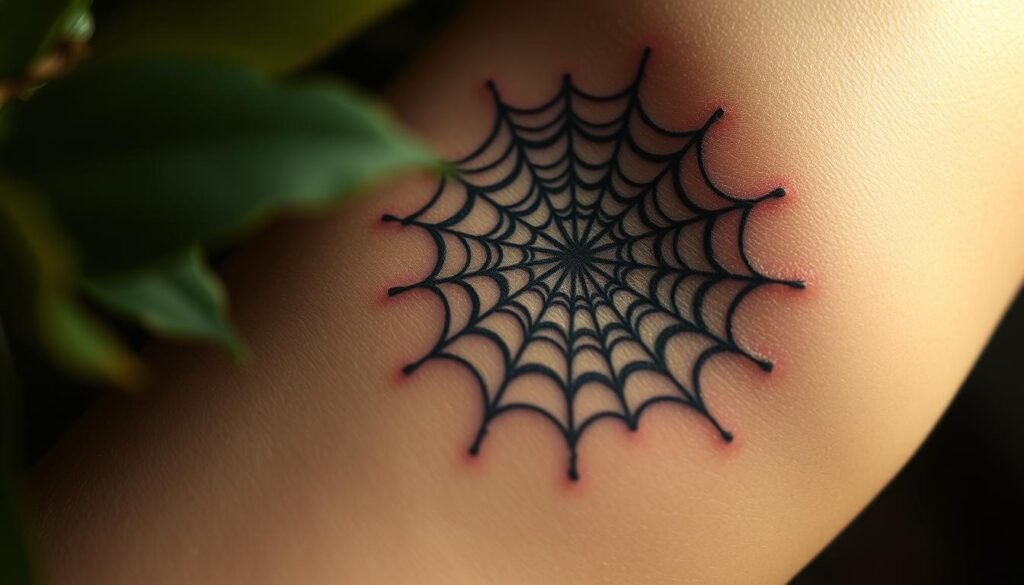 Meaning of Spider Web Elbow Tattoo