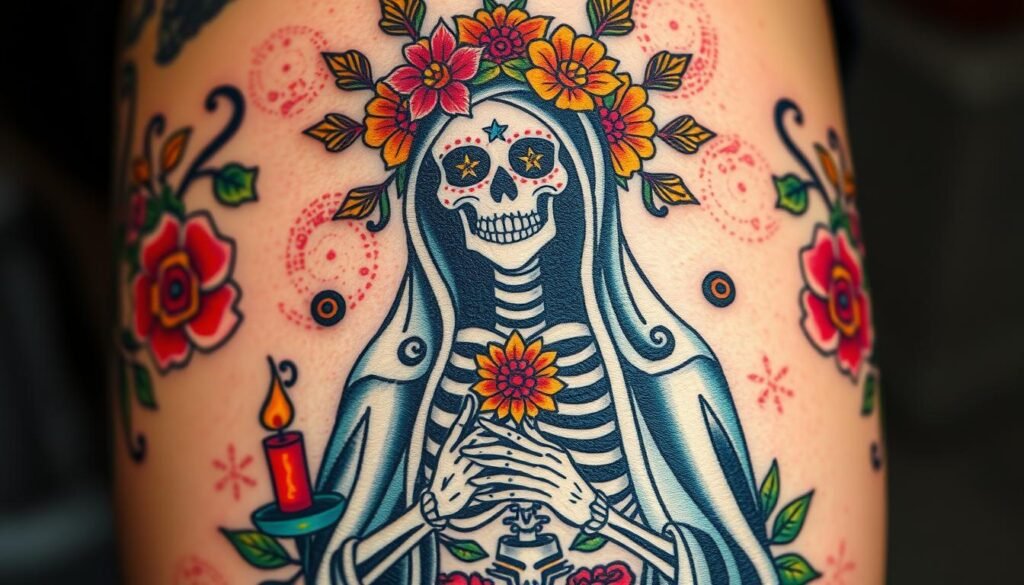 Santa Muerte tattoo symbolism