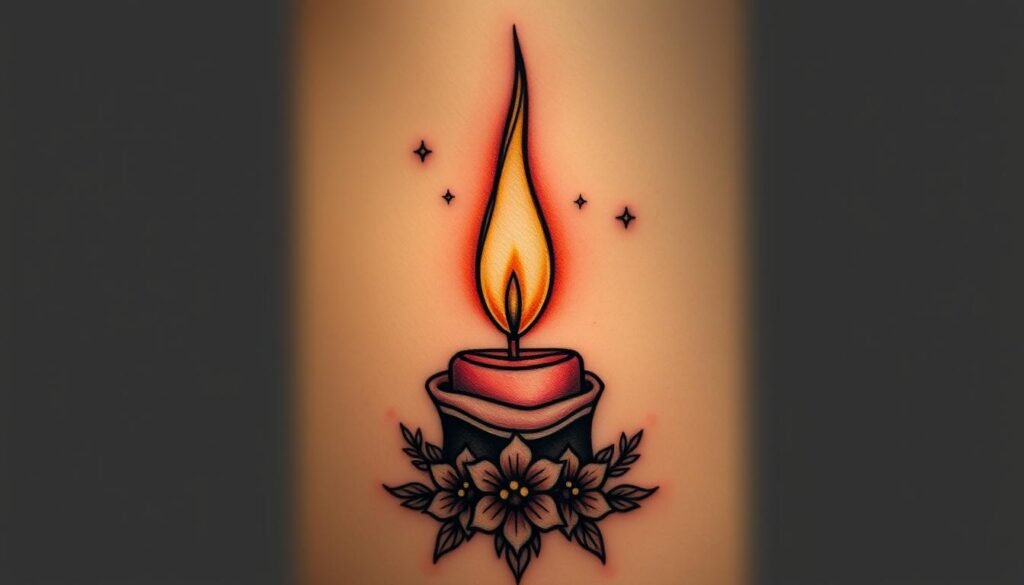 candle flame tattoo meaning