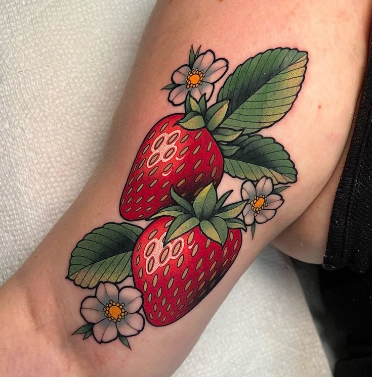 Strawberry Tattoo Ideas and meaning