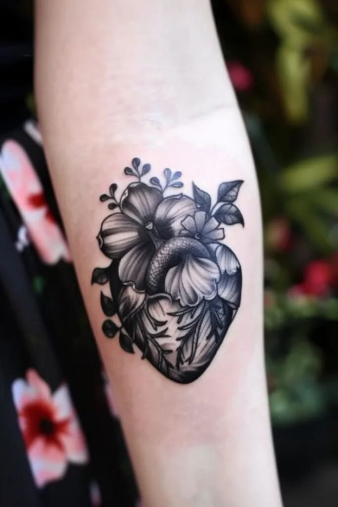 Black Heart Tattoo Ideas and meaning