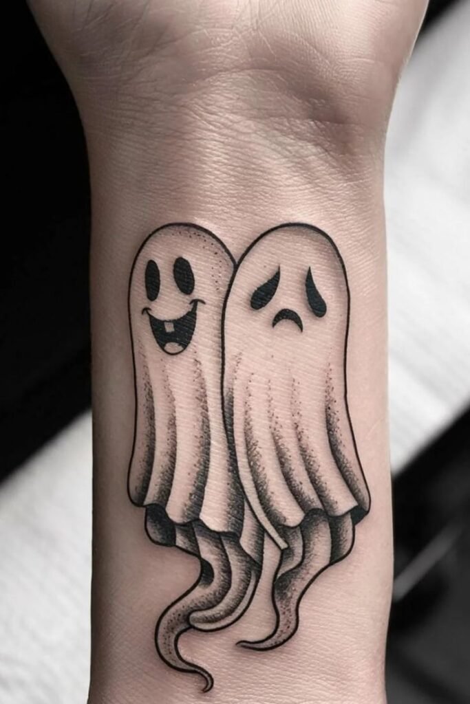 Paper Snow Ghost Tattoo Ideas and meaning