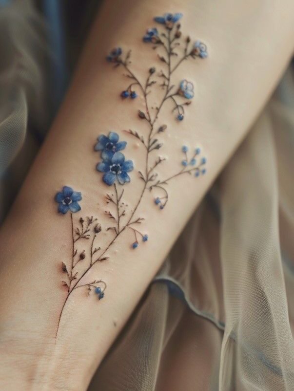 Forget Me Not Tattoo Ideas and meaning: The Delicate Symbol of Love and Remembrance