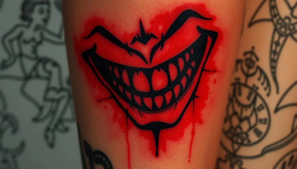 The Joker Smile Tattoo Meaning The Joker Smile Tattoo Meaning