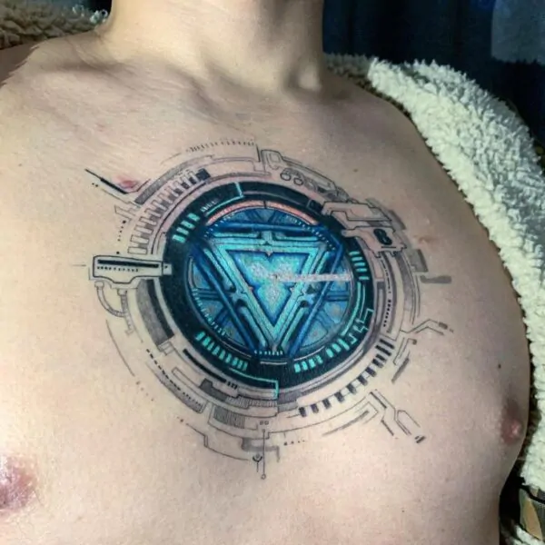 Iron Man Arc Reactor Tattoo Meaning