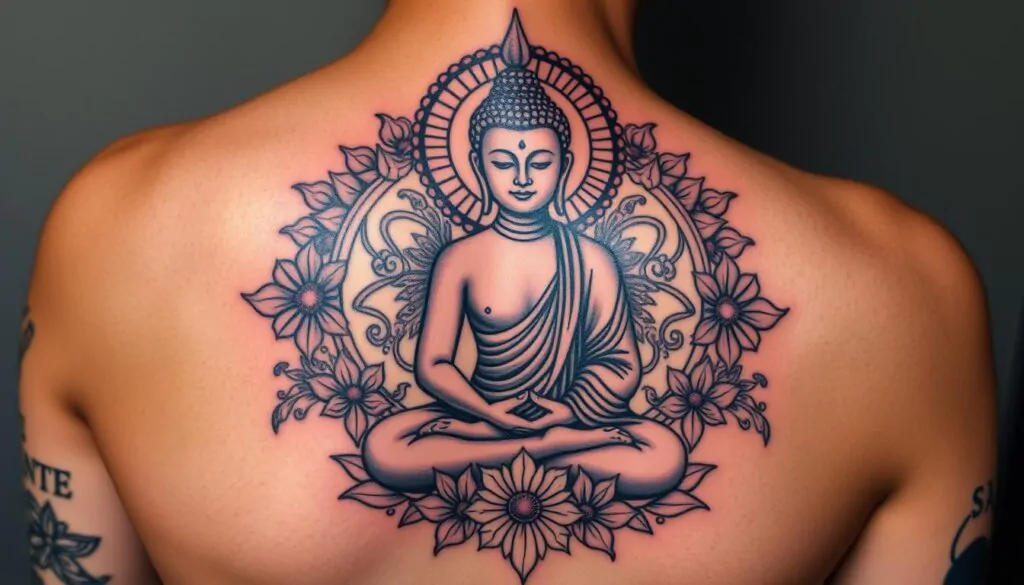 Buddha tattoo representation Buddha tattoo representation
