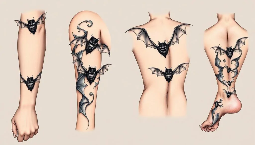 bat tattoo placement