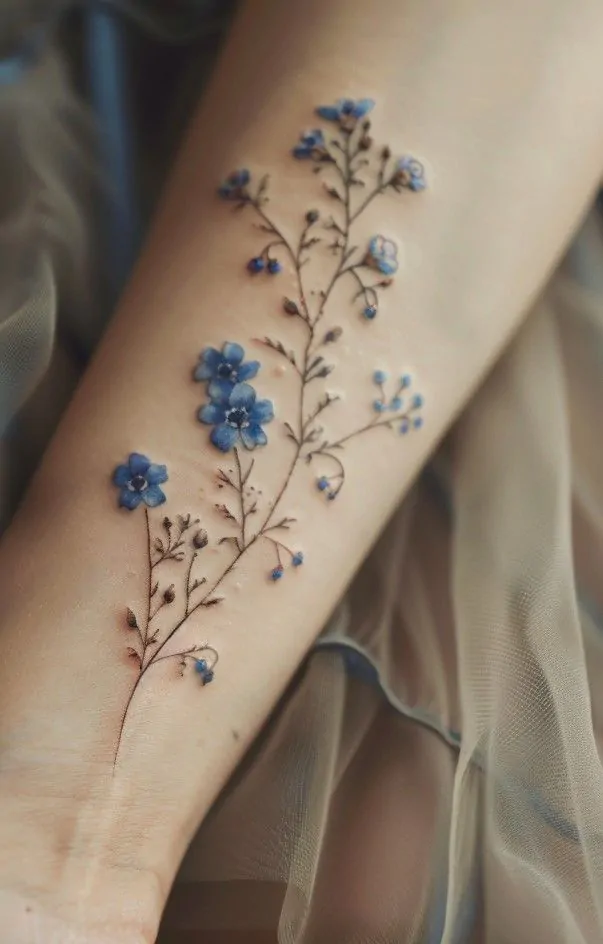Forget Me Not tattoo elements
